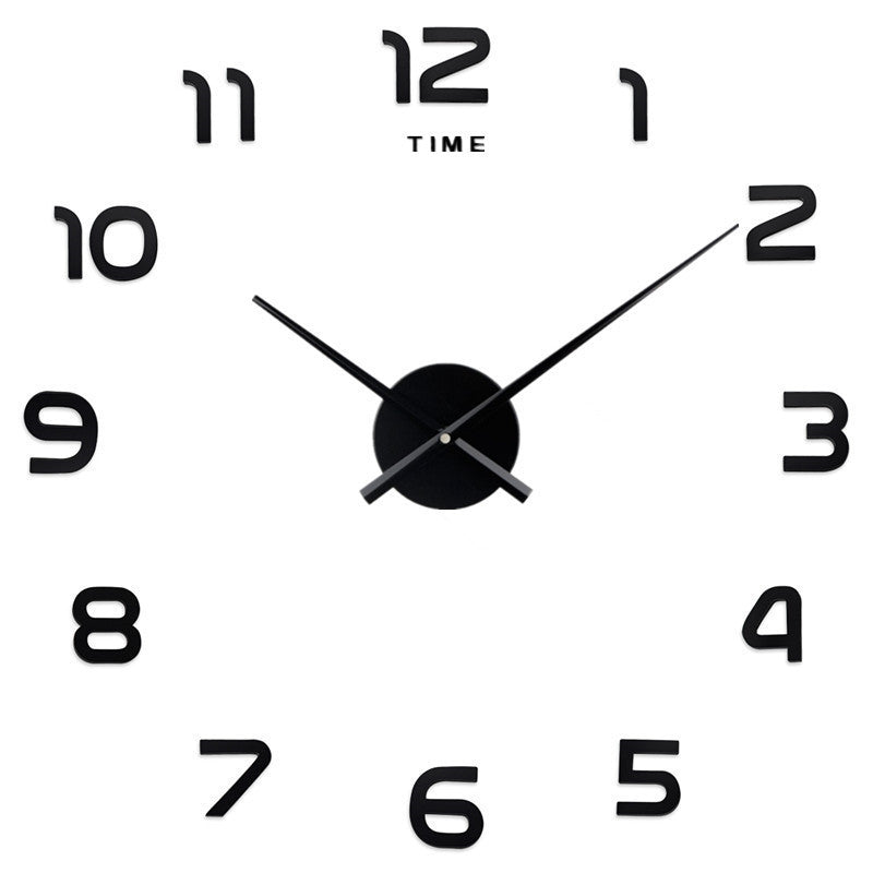 Creative Large DIY Acrylic Mirror Wall Clock (Nordic Style)